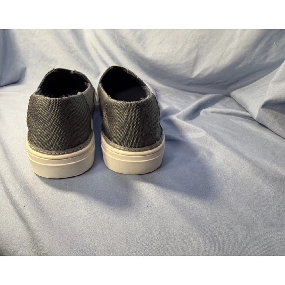 Toms Parker Slip On Shoes Sz 8.5 Dusky Grey Gray Textured Woven Flats - Picture 7 of 8